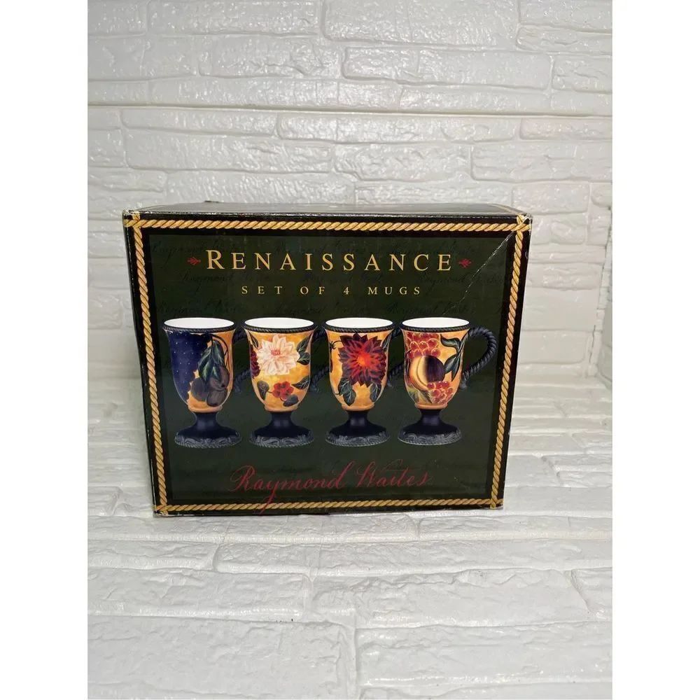 Raymond Waites Brocade Mugs -Set of 3